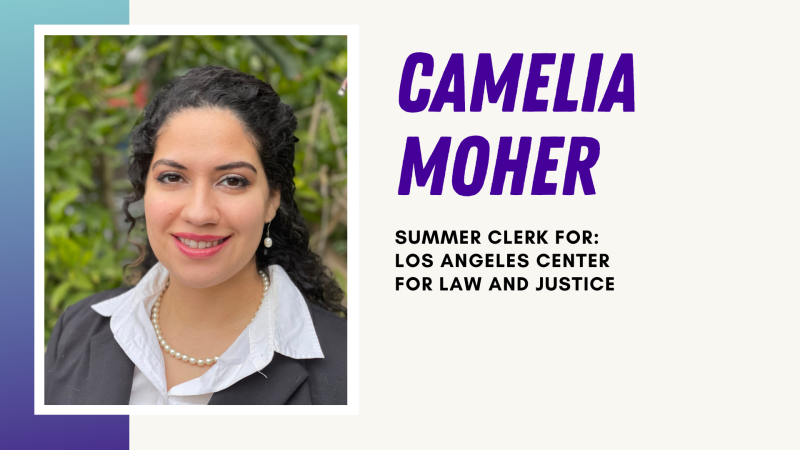 Camelia Moher Summer Clerk for Los Angeles Center for Law and Justice