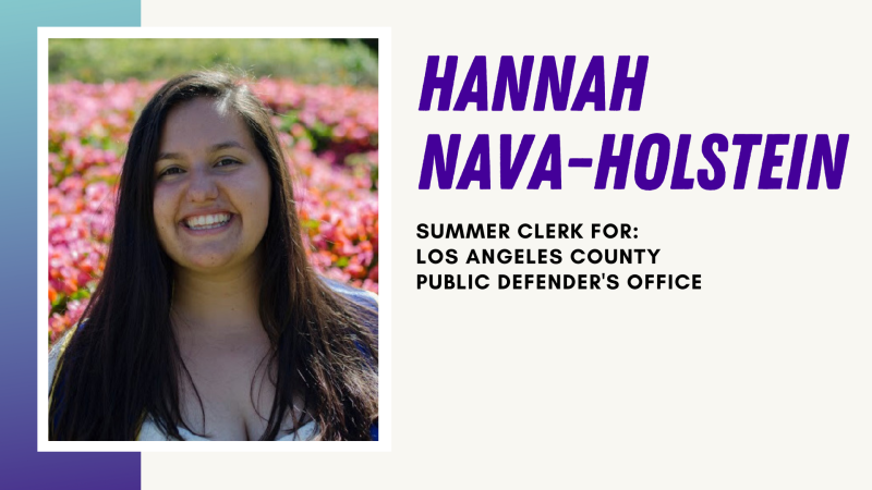Hannah Nava-Holstein Summer Clerk for Los Angeles County Public Defender's Office
