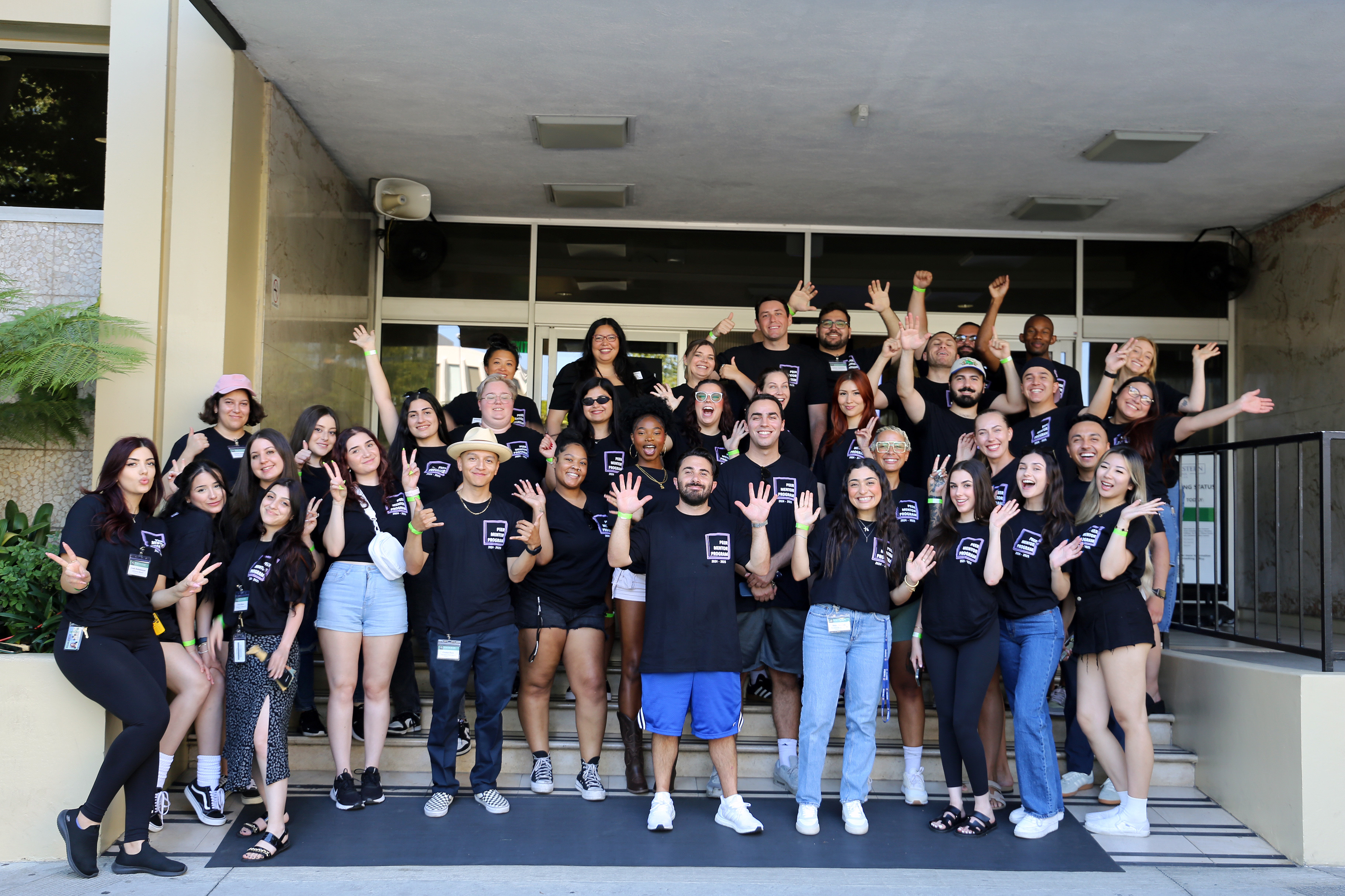 2025 Peer Mentors at Orientation cheering