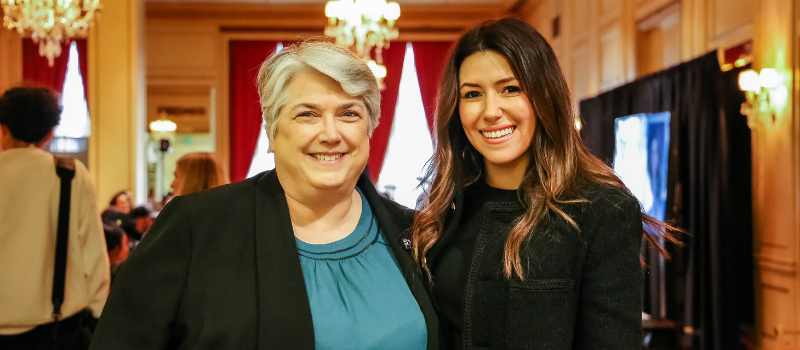 Dean Darby Dickerson with Camille Vasquez '10