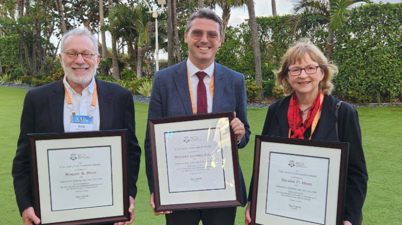 Prof. Richard Jolly (center) with his Civil Justice Scholarship Award