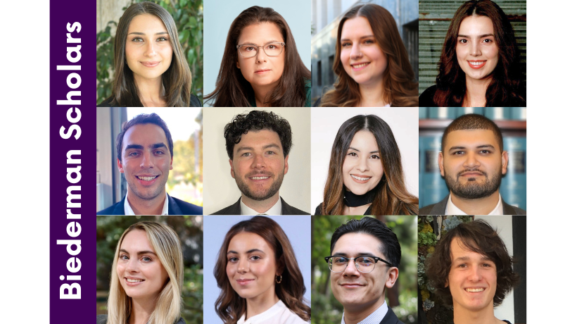 Collage of 2025-2026 Biederman Scholars