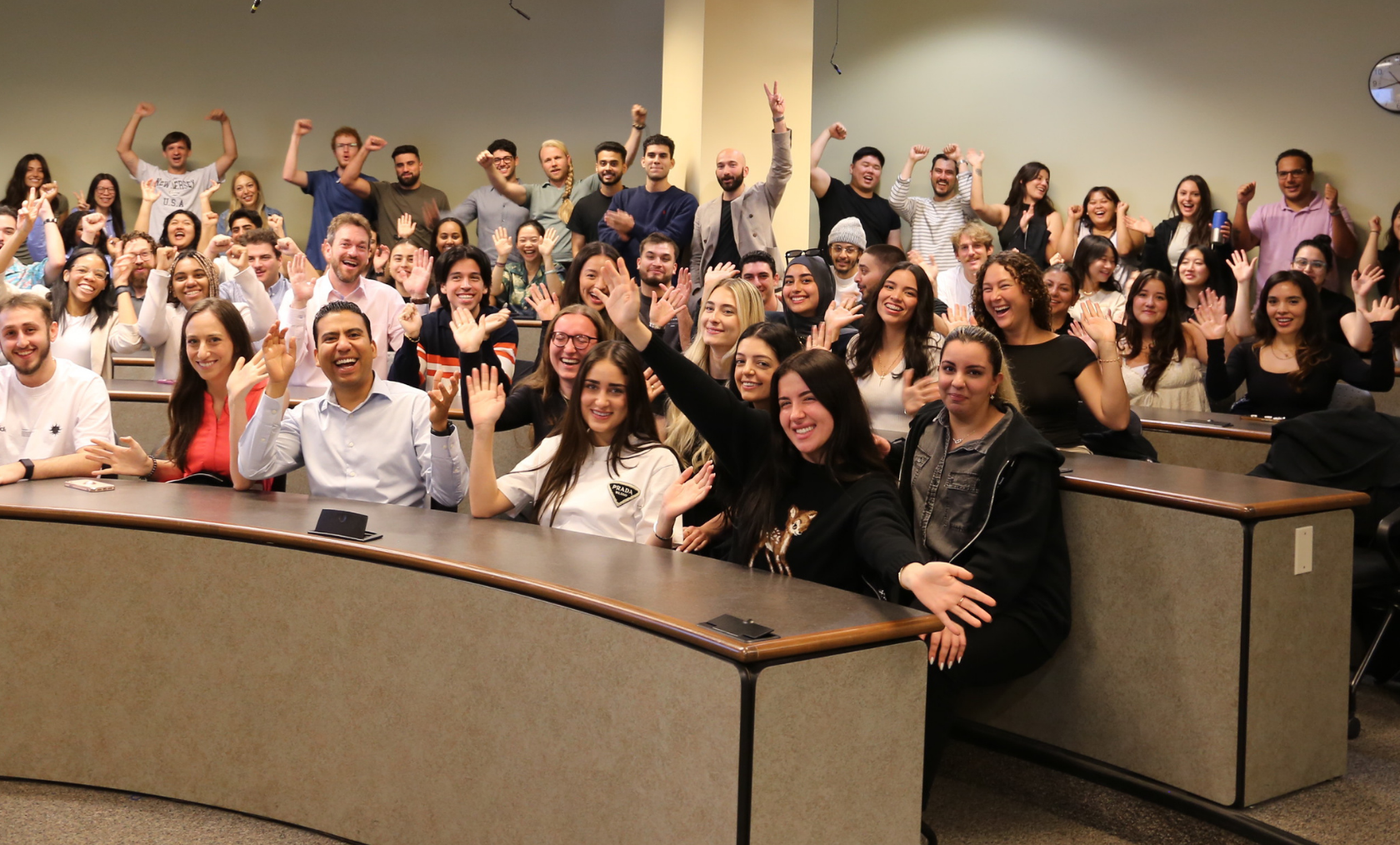 SCALE Classroom photo of students cheering 