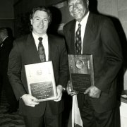 David Casselman, 1993 Alumnus of the Year, with Mayor Tom Bradley, first recipient of the Southwestern Alumni Association's Lifetime Achievement Award