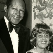 Tom and Ethel Bradley at Southwestern's First Annual Tom Bradley Scholarship Fund Dinner in 1978