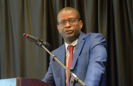 Jamal Greene at the podium at the 2026 Kenneth and Harl Montgomery Foundation Lecture