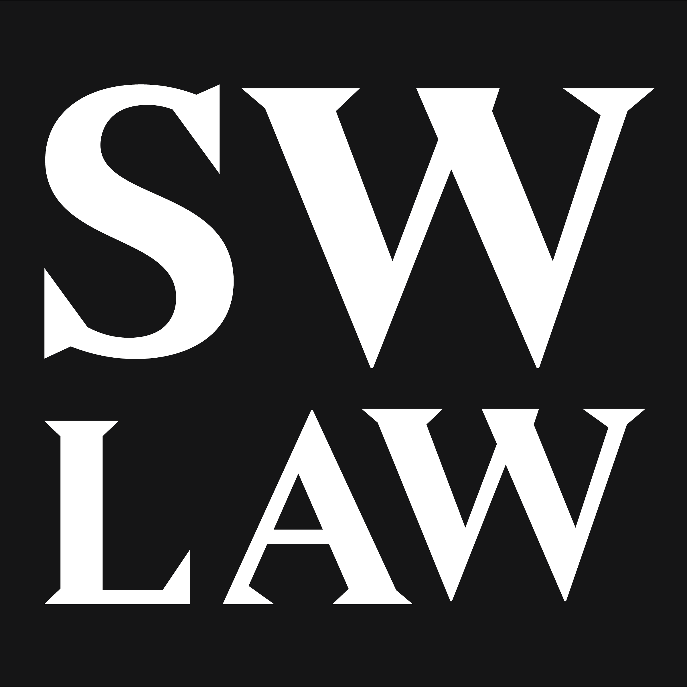 2024 Southwestern Law School Square Logo in Black