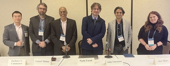 John Tehranian (2nd from right) standing with panelists from "Intellectual Property Pedagogy in Theory & Praxis" panel