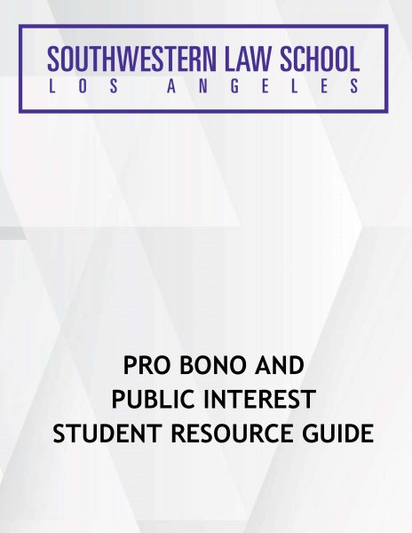 Image - SW Pro Bono Public Interest Student Resource Guide