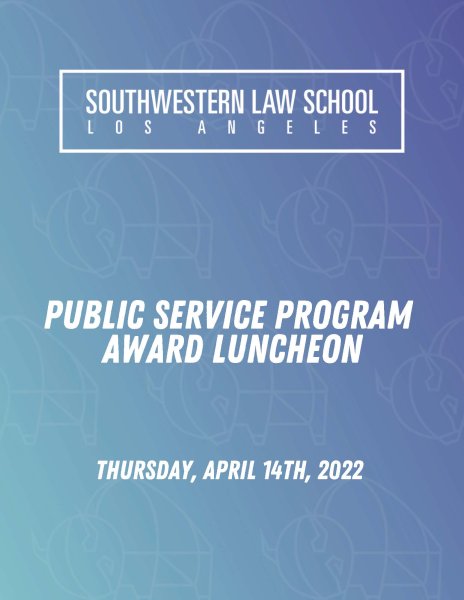 2022 Public Service Program Award Luncheon Digital Brochure Cover