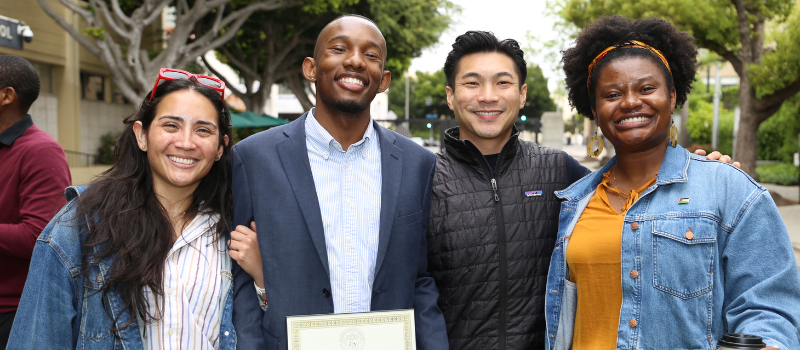 Donald Bullock with friends at the Public Service Program Luncheon