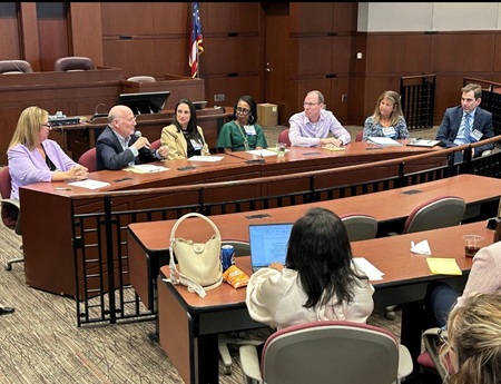 Dean Rodriguez as a panelist for the "From Compliance to Continuous Improvement: Building the Quality Infrastructure for a New Online J.D. Program" panel at the University of Dayton School of Law’s Online and Hybrid Learning Conference