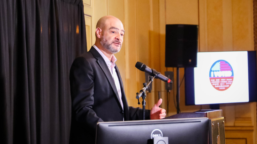 Prof. Justin Levitt at podium for Constitution Day Lecture