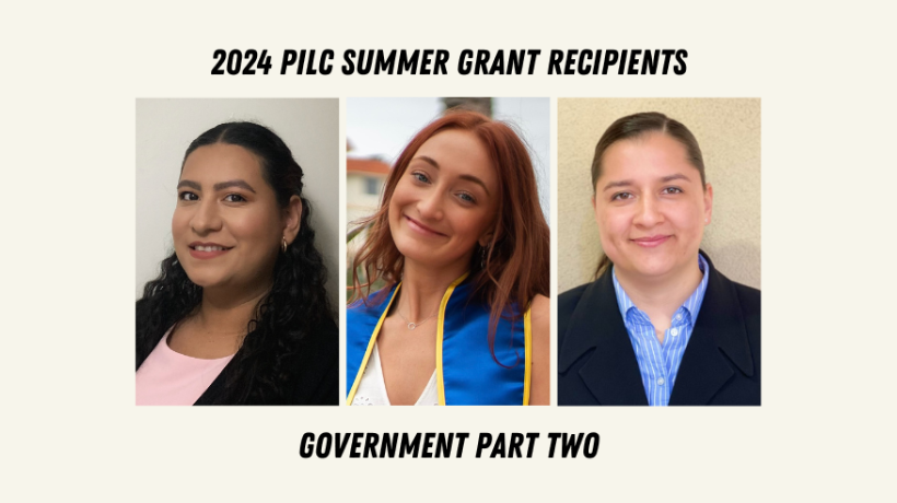 2024 PILC Grant Recipients Working in Government Part Two featuring Kimberly Recarte, Bethany Shrove, and Carol Tognetti