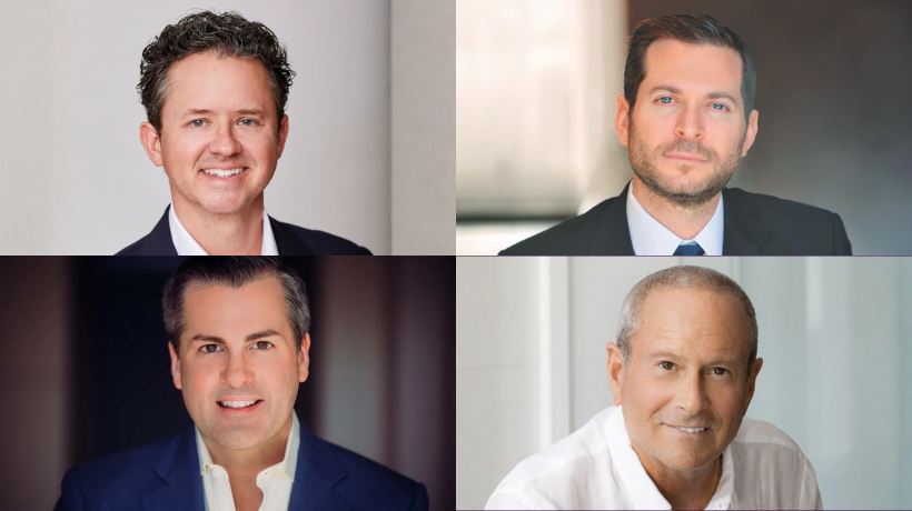 Collage of Jeff Hynick ‘06, Ryan LeVine ‘04, Michael Mahan ‘07, and Tom Hoberman ‘75
