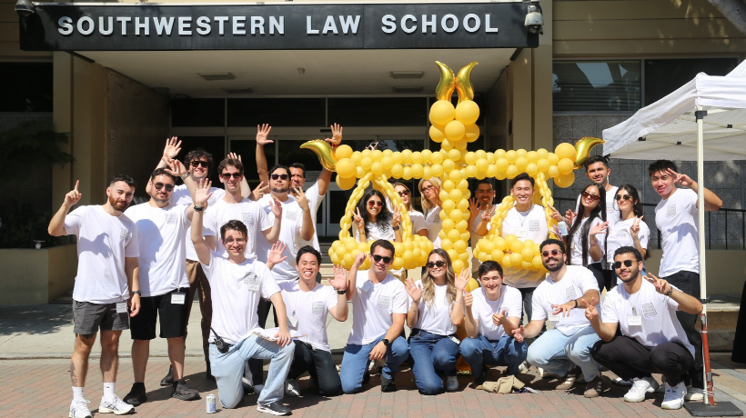 Peer Mentors group photo at Orientation welcoming incoming class