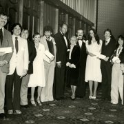 Mayor Tom Bradley, Judge Mary Parker and Dean Leigh H. Taylor (center) with recipients of the 1980 Tom Bradley Scholarship Awards