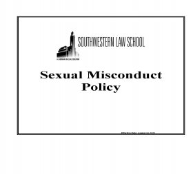 Sexual Misconduct Policy cover page