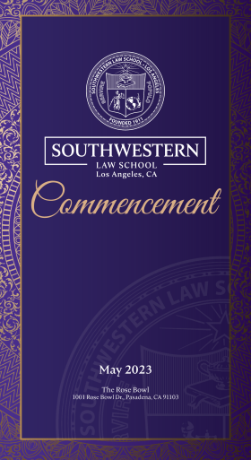 Southwestern Law School Commencement Program Class of 2023 Cover