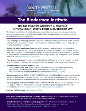 2023 Biederman Institute Tips Flyer
