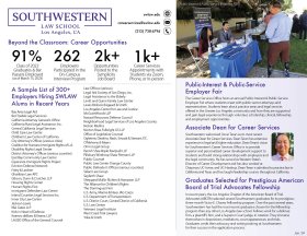 Southwestern Law School Career Opportunities One-Sheet