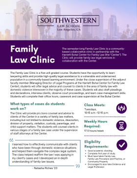 Family Law Clinic Flyer