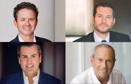 Collage of Jeff Hynick ‘06, Ryan LeVine ‘04, Michael Mahan ‘07, and Tom Hoberman ‘75