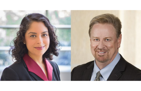Professor Meera Deo and Professor Chris Cameron headshots